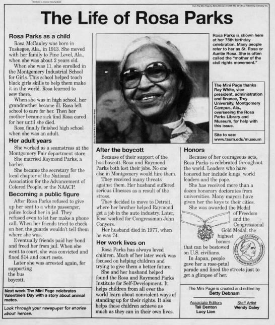 The Life of Rosa Parks